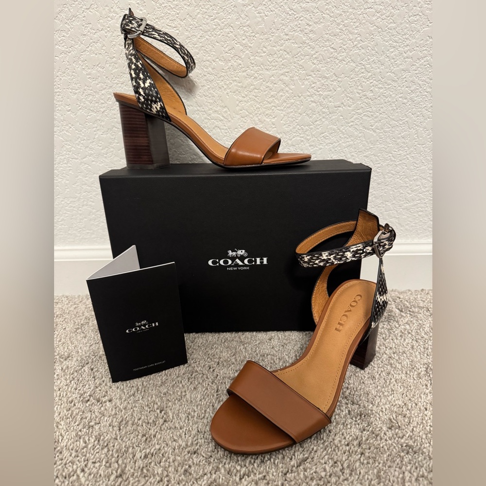 Coach Tan and Black Women's Heels